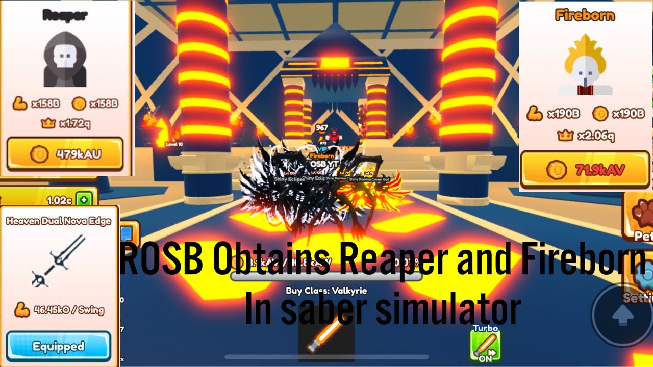 ROSB OBTAINS REAPER & FIREBORN CLASS, GETS NEW TEAM & AND GETS ON STRENGTH LB IN SABER SIMULATOR