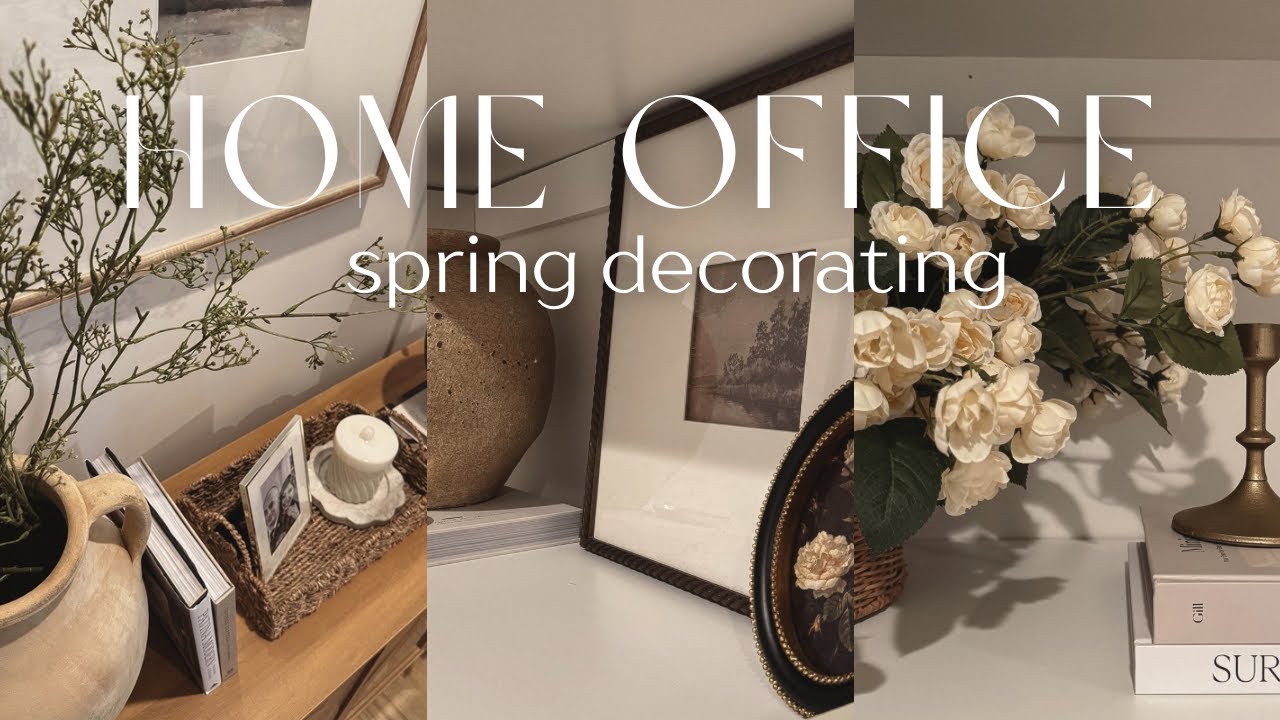 Home Office Spring Refresh 2026 | Spring Decorating 2026 | Styling Office Shelves | Before & After