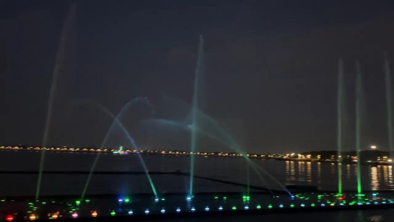Tankbund night view || water fountain