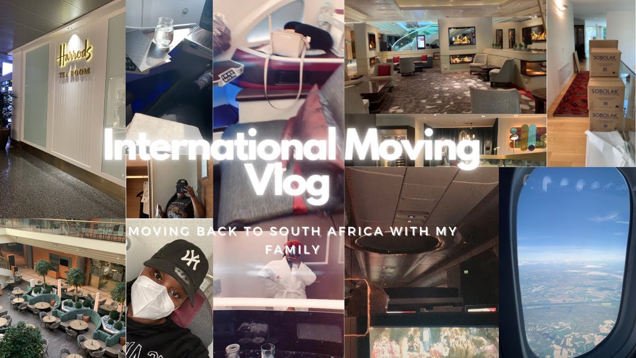 MOVING VLOG: Moving back to SA with my family | International Travel | Lounges & more
