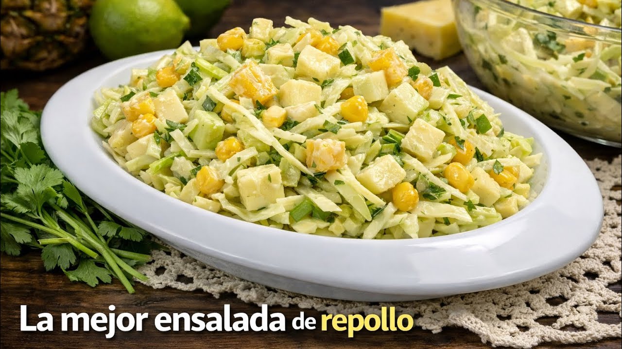 🥬🌽🍍 La Mejor Ensalada de Repollo