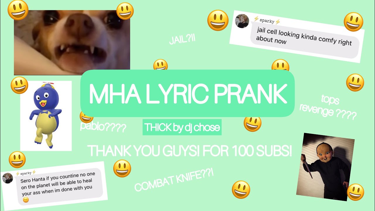 JAIL??! TOPS GET REVENGE? |mha lyric prank| thick by dj chose | y̶a̶o̶i̶m̶a̶s̶t̶e̶r̶