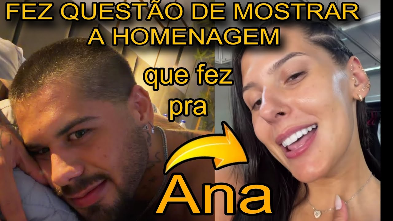 🚨 ZÉ FELIPE FAZ QUESTÃO DE MOSTRAR HOMENGEM QUE FEZ EM SEU CORPO PARA ANA CASTELA. 😍