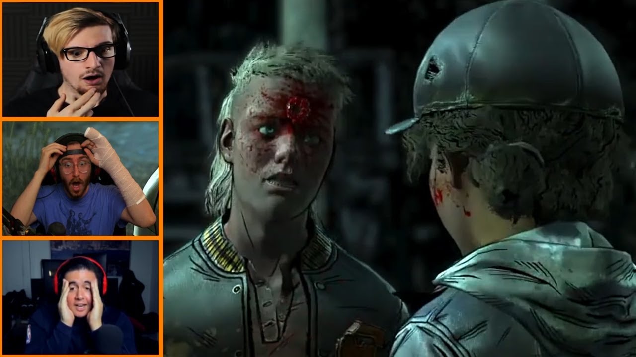 Let's Players Reaction To (SPOILER!!!) AJ shooting Marlon | The Walking Dead: The Final Season