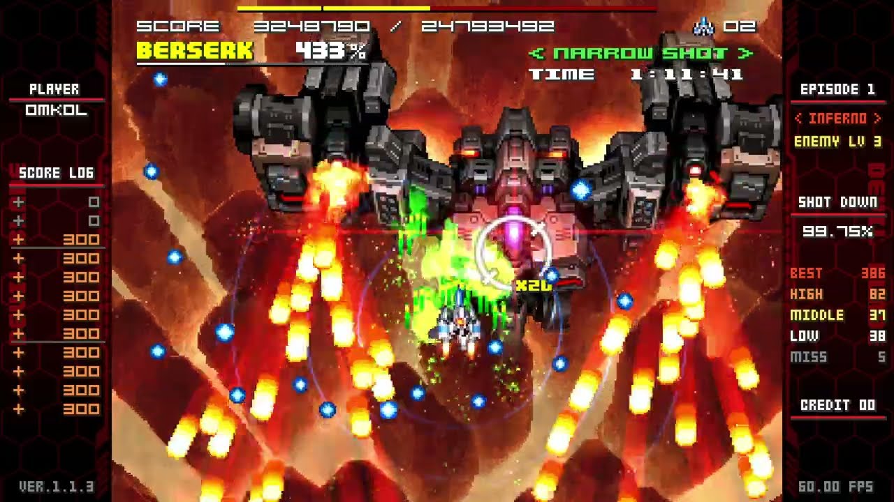 Devil Blade Reboot (PC) — Inferno, 1CC, 25.5M points