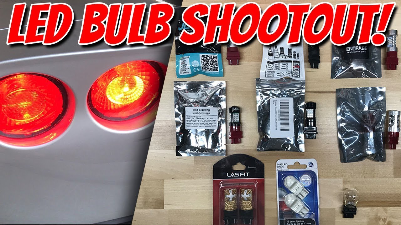 8 Brands 3157 LED Tail Light Challenge! - Upgrading brake lights on C6 Corvette