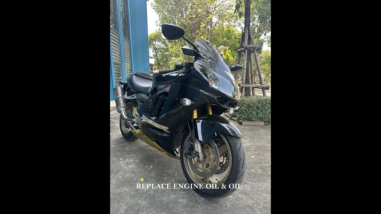 KAWASAKI ZX12R ENGINE OIL & OIL FILTER REPLACE