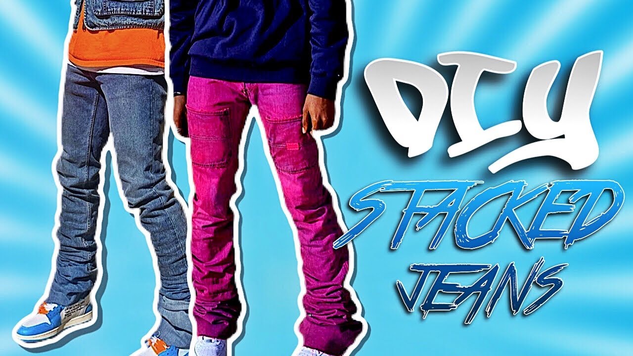 DIY STACKED JEANS (EASY)