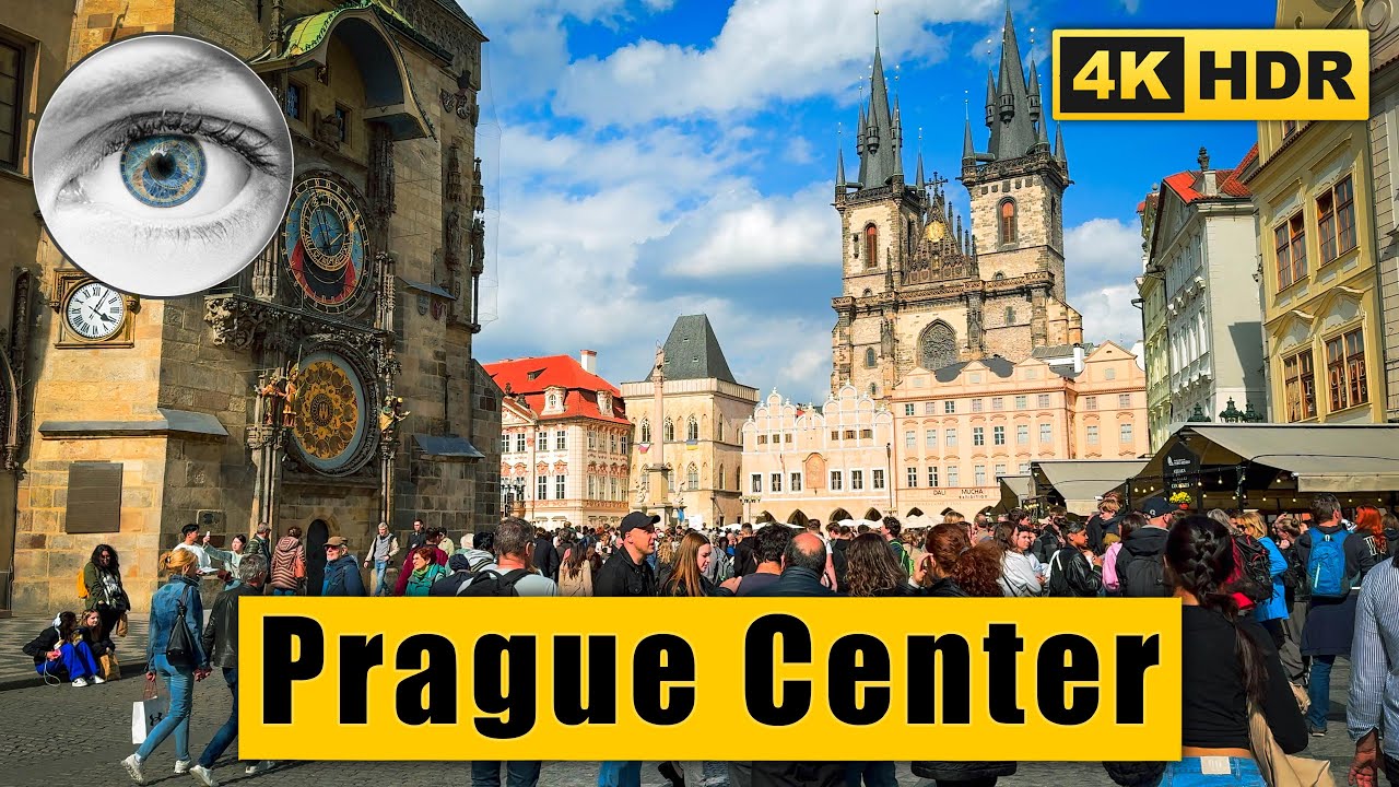Prague Walking Tour - Wenceslas Square, Old Town Square 🇨🇿 Czech Republic 4k HDR ASMR