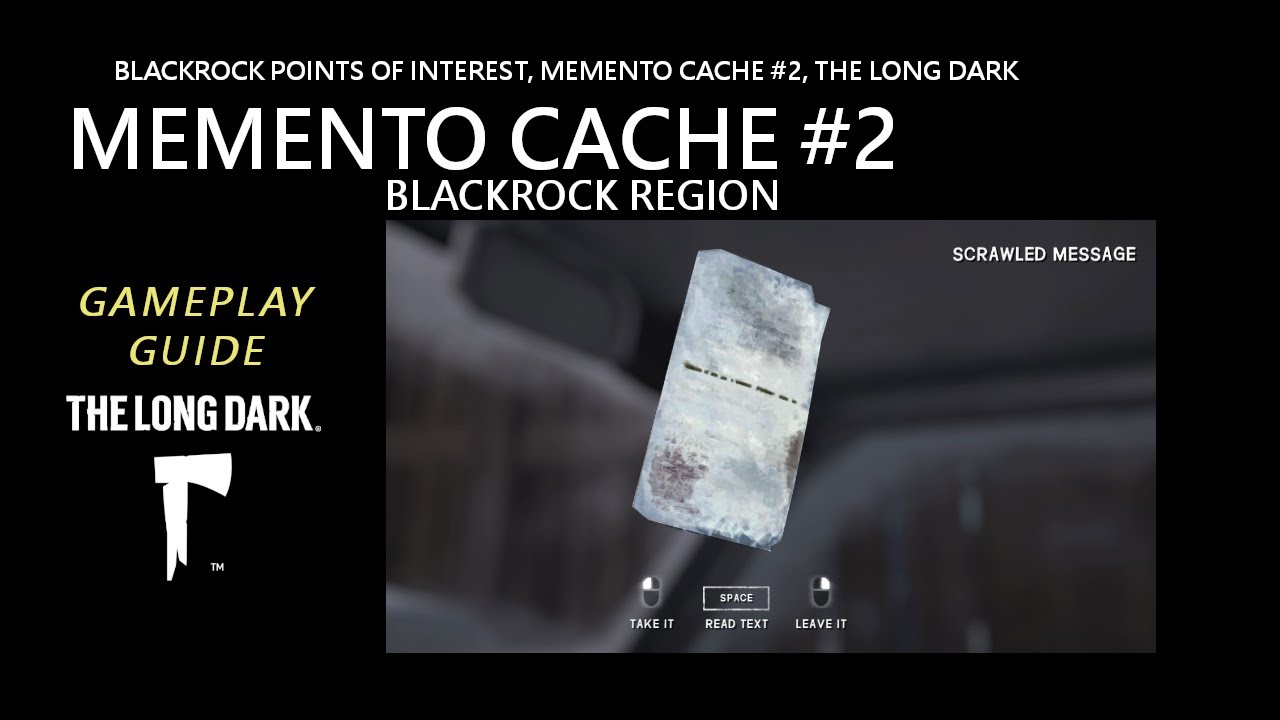 Blackrock Points of Interest, Memento Cache #2, The Long Dark