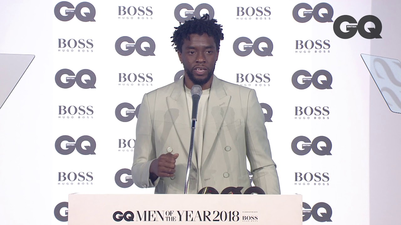 Chadwick Boseman wins International Man of the Year | GQ Awards 2018 | British GQ