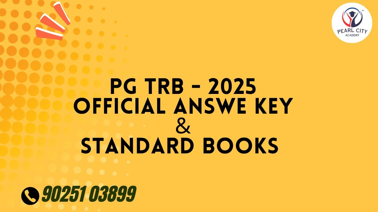PG-TRB 2025- Official Answer Key & Standard Books, #pgtrbexam, #pgtrbeconomics, #pgtrbbanswerkey,