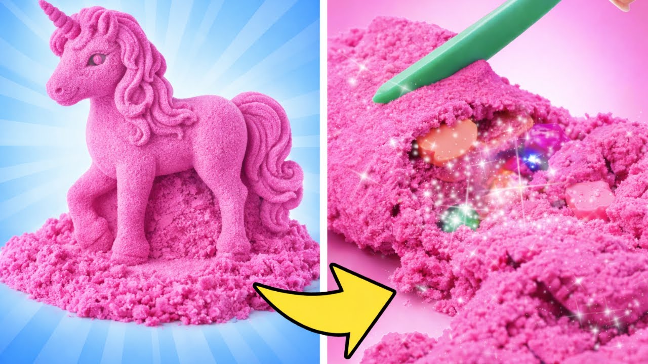 Волшебный единорог из кинетического песка 🦄✨🌈