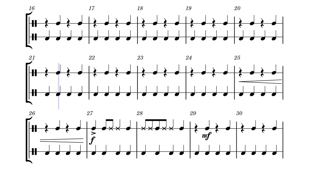 Funkytown - Snare Drum with Metronome