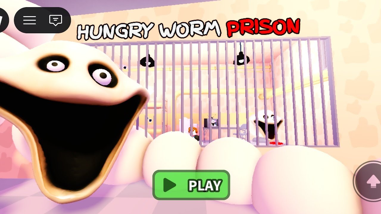 HUNGRY WORM PRISON PRISON ESCAPE. #ROBLOX @obbyvortex81