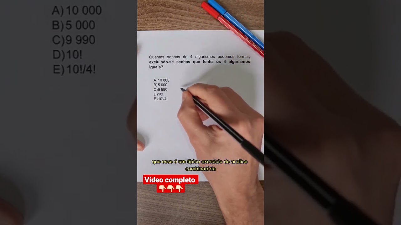 An&aacute;lise Combinat&oacute;ria #enem #concursos