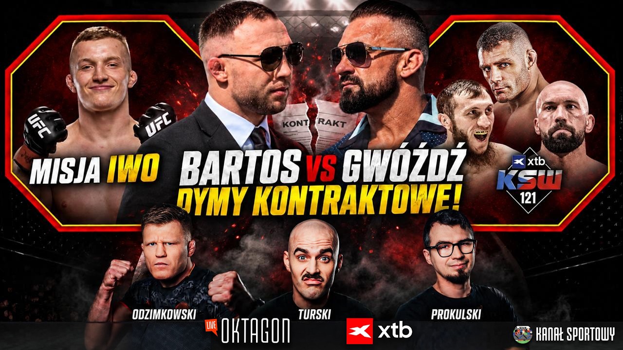 OKTAGON LIVE: BOREK I ALARM W STUDIU! BARTOS VS GW&Oacute;ŹDŹ, DYMY KONTRAKTOWE! KSW 121 PRZED NAMI