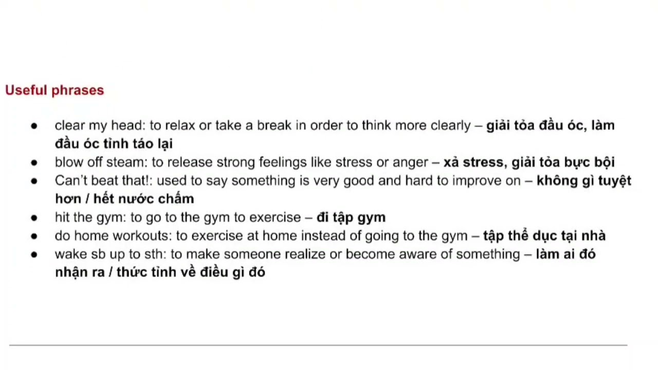 SPEAKING SAMPLE - TOPIC 56 FITNESS 