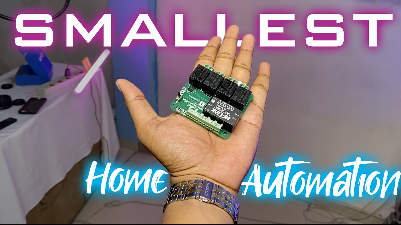 Smallest 🔥🔥 Home Automation Project using ESP32 module | Internet & Manual Home Automation project