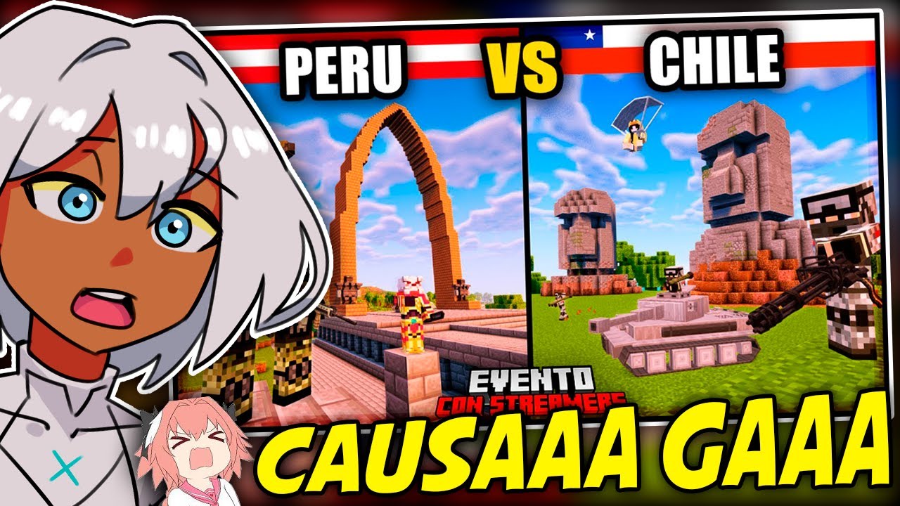 Femboy reacciona a | 100 Jugadores SIMULAN UNA GUERRA entre PERÚ y CHILE en Minecraft