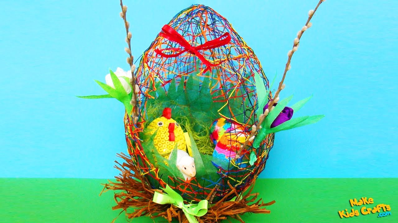 How to make a String Easter Eggs? | Easter Decorations | Easter Egg Balloons | Easter Crafts | DIY