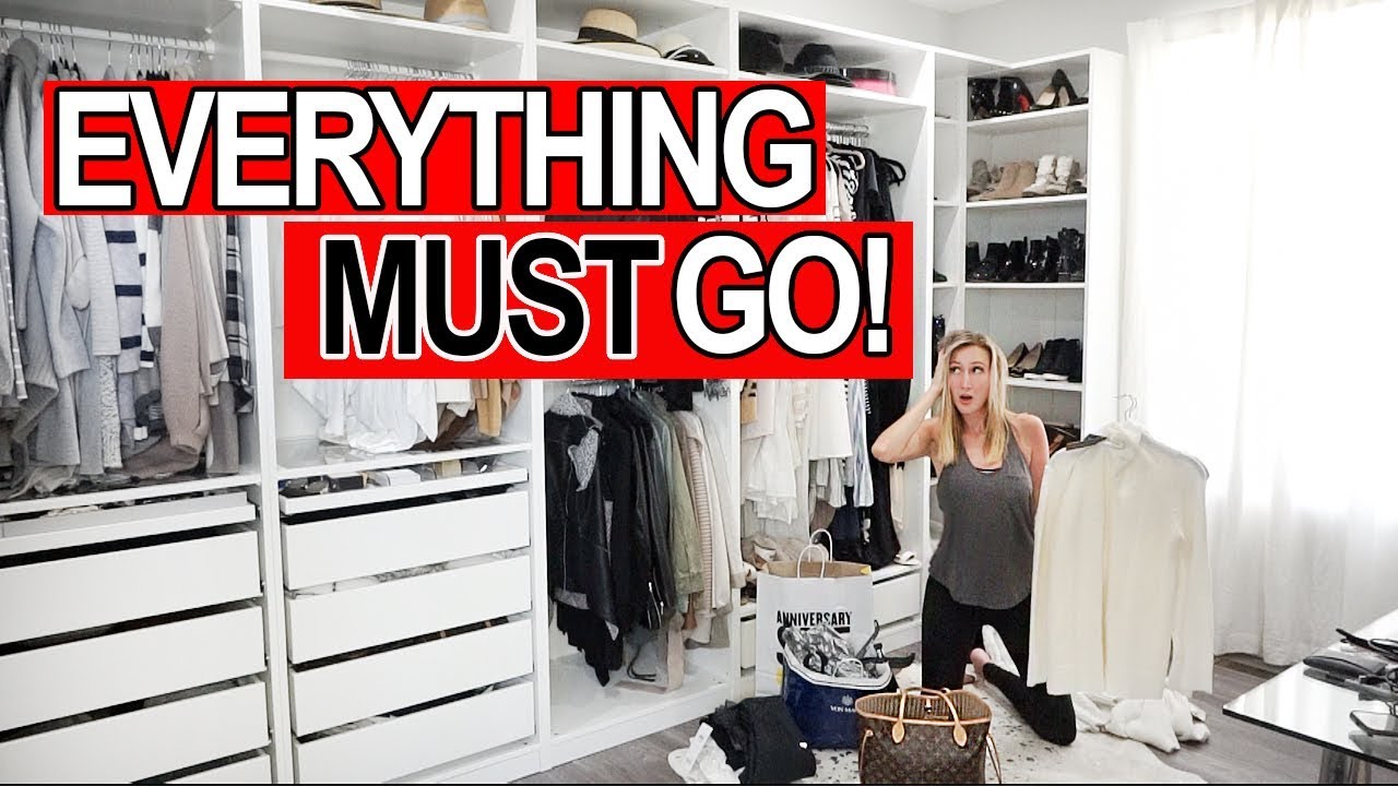 GETTING RID OF ALL MY CLOTHES! Extreme Closet Clean Out!