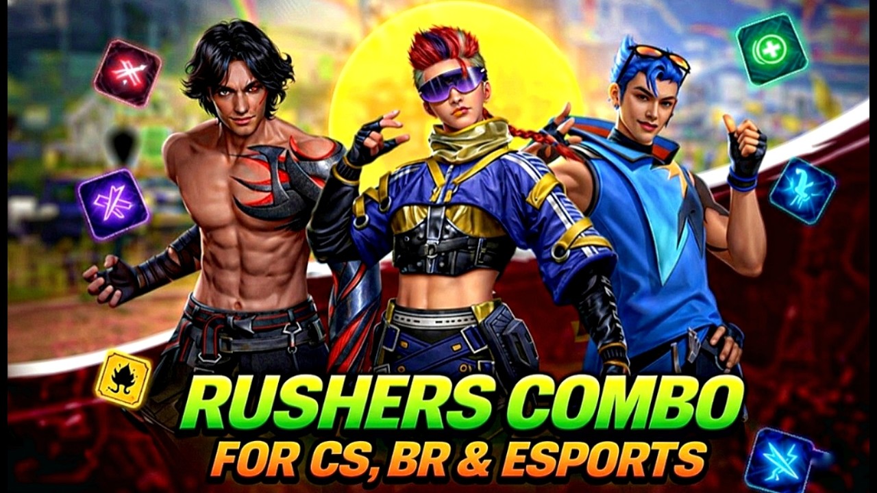 Best Rusher Character Combo in Current Meta 🤯 CS Rank, BR Rank & eSports 