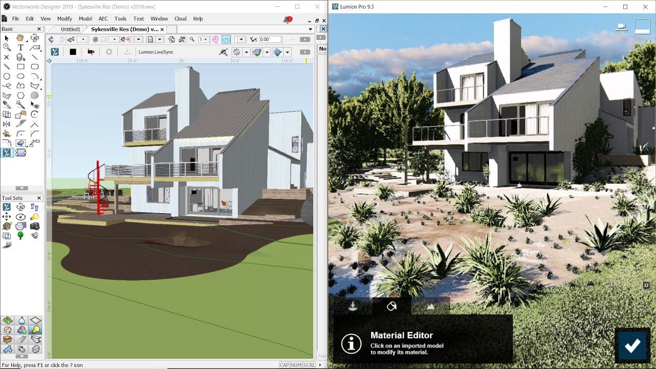 LiveSync for Vectorworks: Lumion 9.3 - 3D Render Tutorial