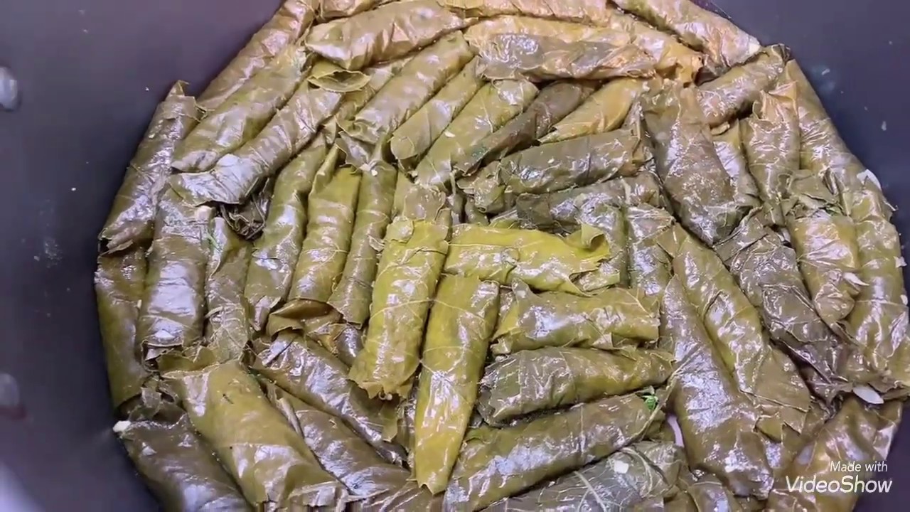 دولمة ورق العنب البيضاء ويه لبن الغنم والطعم عيني عيني🥰🥰 مطبخ جنة الاحلام 🥰🥰