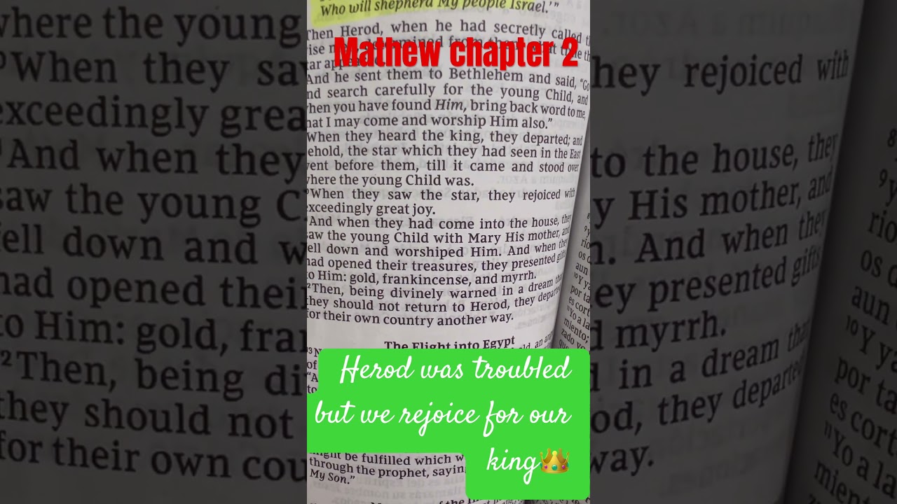 Mathew 2 We praise our Lord for he is worthy. He  came to bring light, healing ❤️‍🩹 and salvation🙌