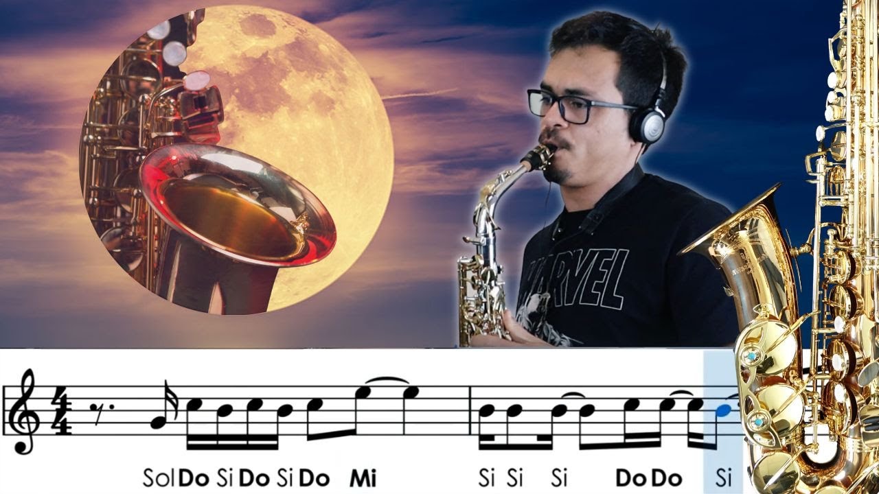 Sax alto - Talking to the Moon, partitura com notas.