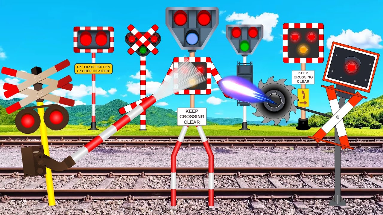 【踏切アニメ】踏切カンカン 踏切ロボ ! Railroad Crossing Cancan Railroad Crossing Robot! Railroad Crossing Anime