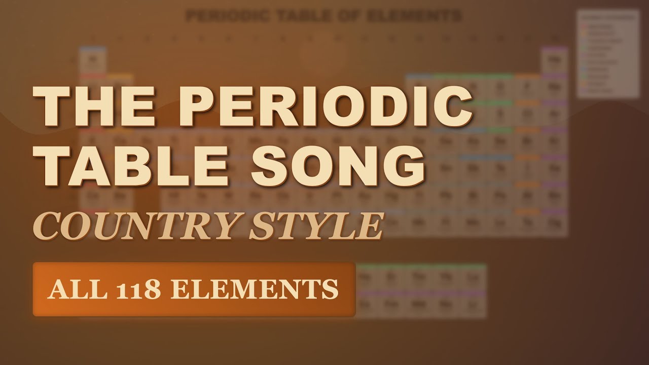 COUNTRY STYLE Music - Periodic Table Song (ALL 118 Elements Labeled with Atomic Mass) 2025 Update