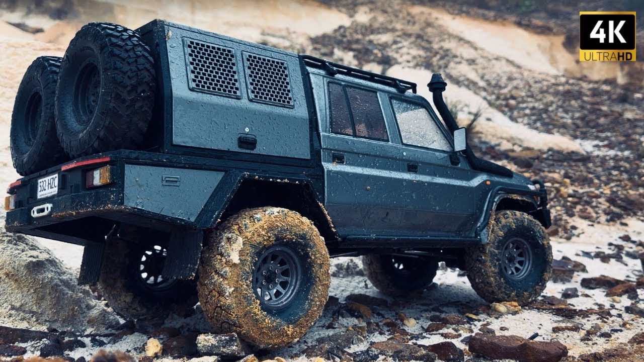 Big Screen RC 4K Video: ASMR RC Crawling Run Video RGT EX86160 Toyota Land Cruiser 79 Series