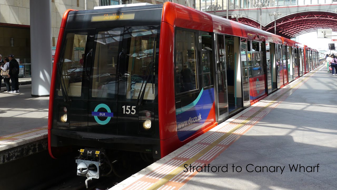 London Docklands Light Railway DLR 154 Stratford to Canary Wharf