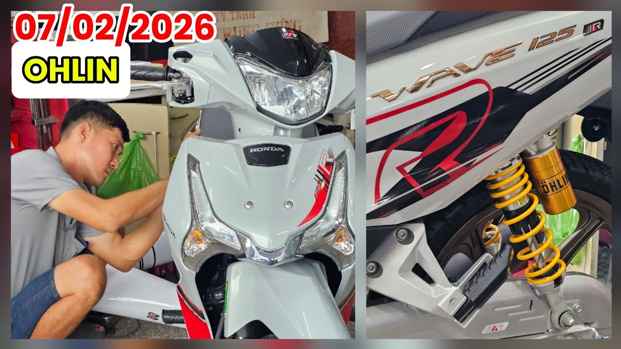 Wave 125 2026 lên phuộc OHLIN + tem R cực đẹp ngày 07/02 tại CH Mai Duyên. Khải Phạm #wave #125 #xe 