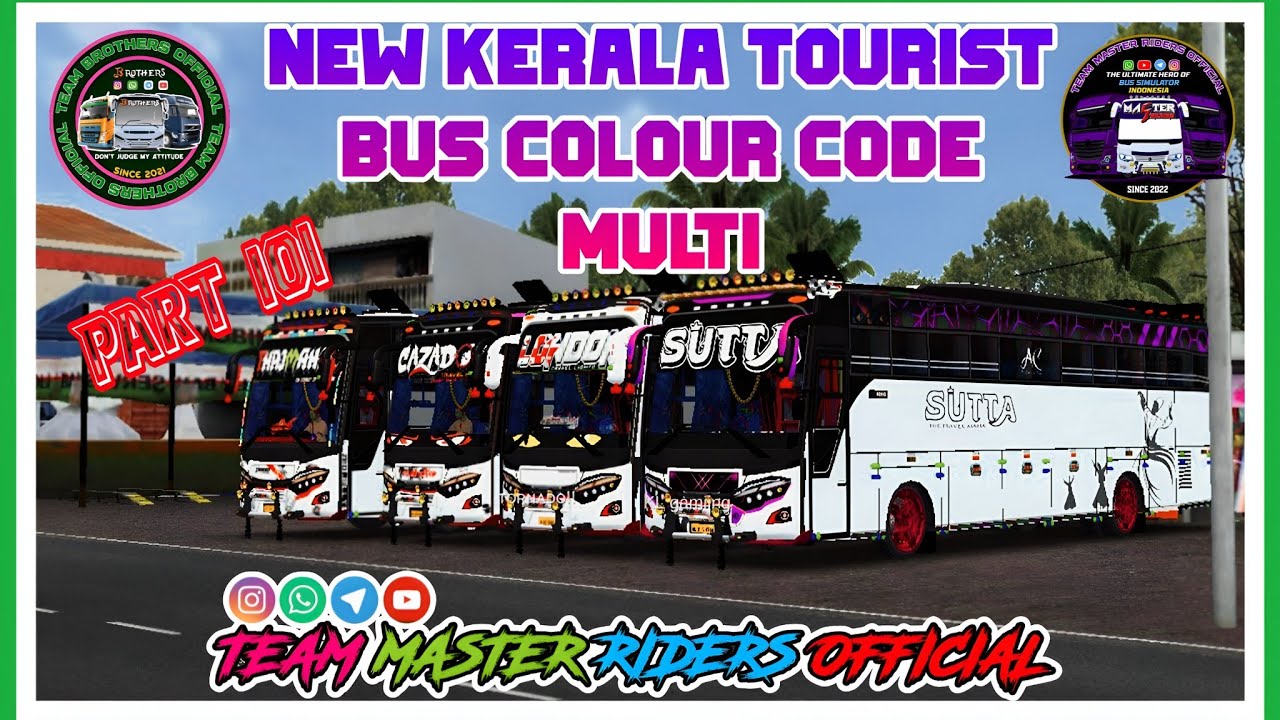 New Kerala Tourist Bus Colour Code Multi Part 101 #gamer #bussid #tranding #colourcode 