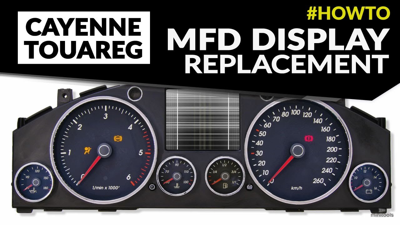 Porsche Cayenne and Volkswagen Touareg Mk1 instrument clusters faulty LCD colour display replacement