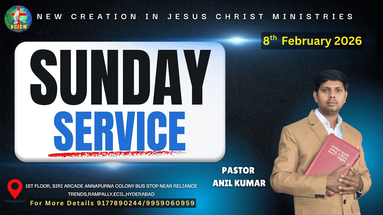 # NCJCM SUNDAY LIVE SERVICE WITH PASTOR ANIL KUMAR || 8st  FEBRUARY 2026 ||