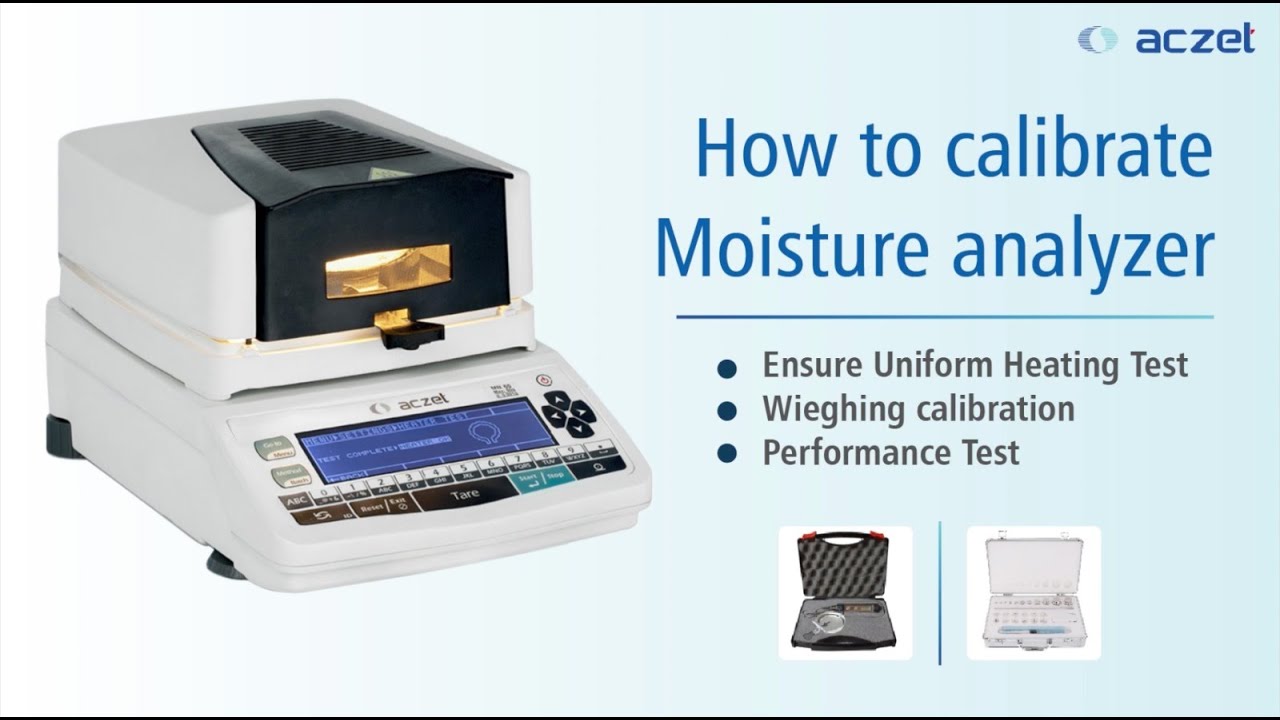 Aczet MB Series Moisture balance calibrate weight temperature Performace
