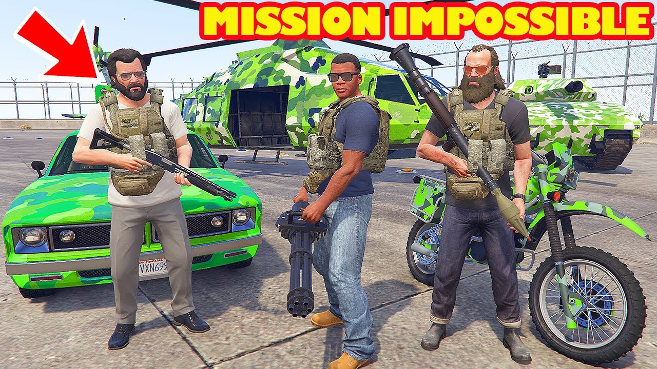 Franklin, Trevor and Michael Complete The MISSION IMPOSSIBLE in GTA 5 | SHINCHAN and CHOP