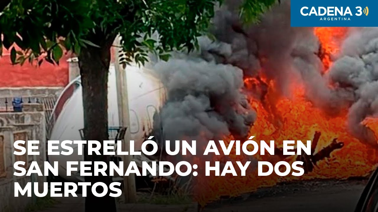 Se estrelló un avión de la familia Brito en San Fernando: murieron los pilotos | Cadena 3 Argentina