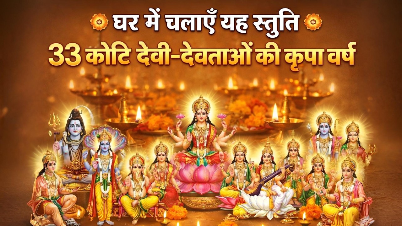 घर में चलाएँ यह स्तुति 🏵️ | 33 कोटि देवी-देवताओं की कृपा वर्षा | Most Powerful All Gods Stuti