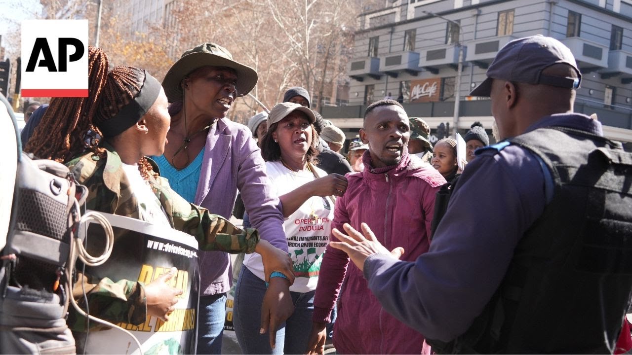An anti-migrant group in South Africa is blocking foreigners from health clinics