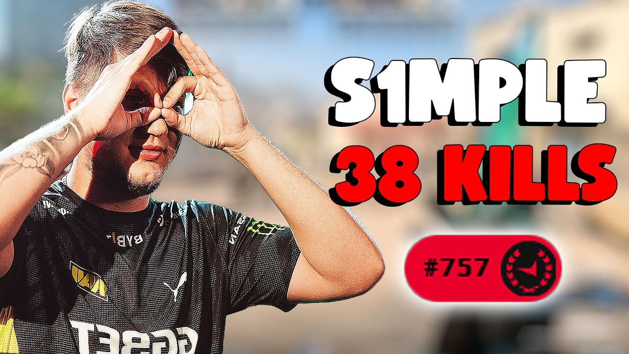 s1mple (ELO 3.8K+) 38 убийств против 10-го уровня | (MIRAGE) Вид от первого лица + связь
