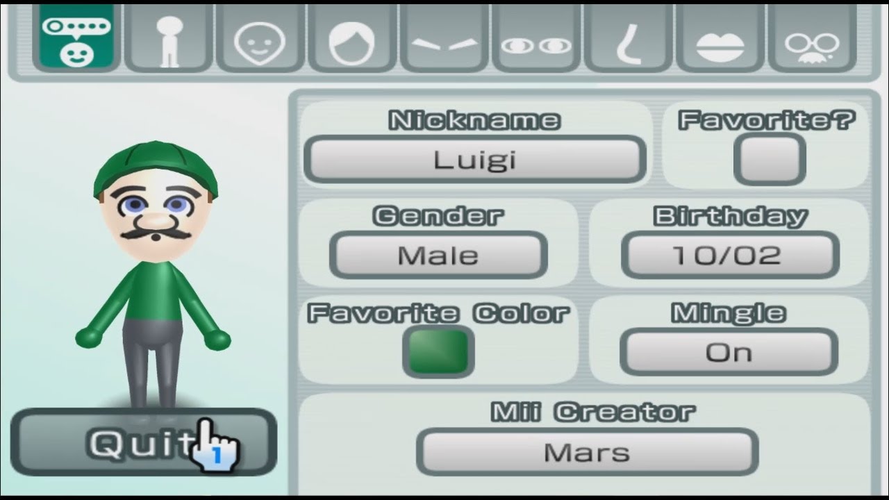 Luigi (Hat Variant) - Super Mario - Mii 275