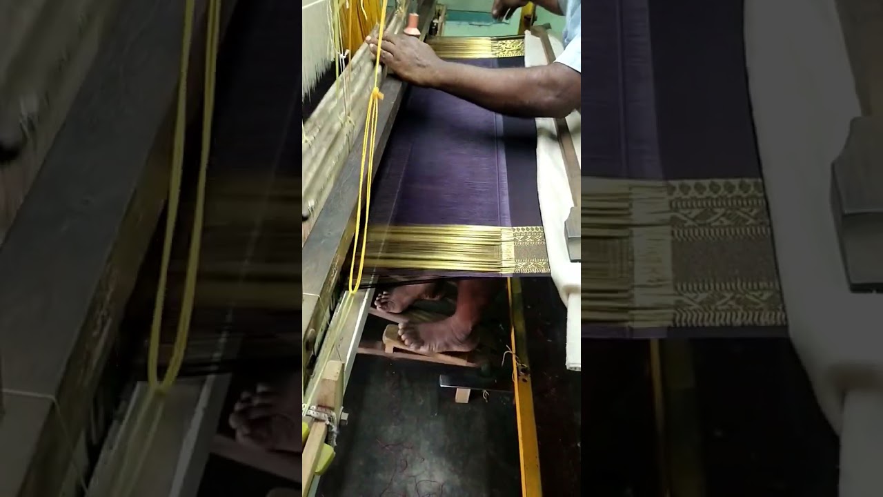 HAND LOOM WEVING.            