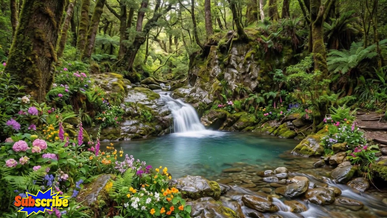 Calming Piano & Water Sounds 🌷 Relaxation for Sleep, Healing & Inner Peace,Water Relax 3