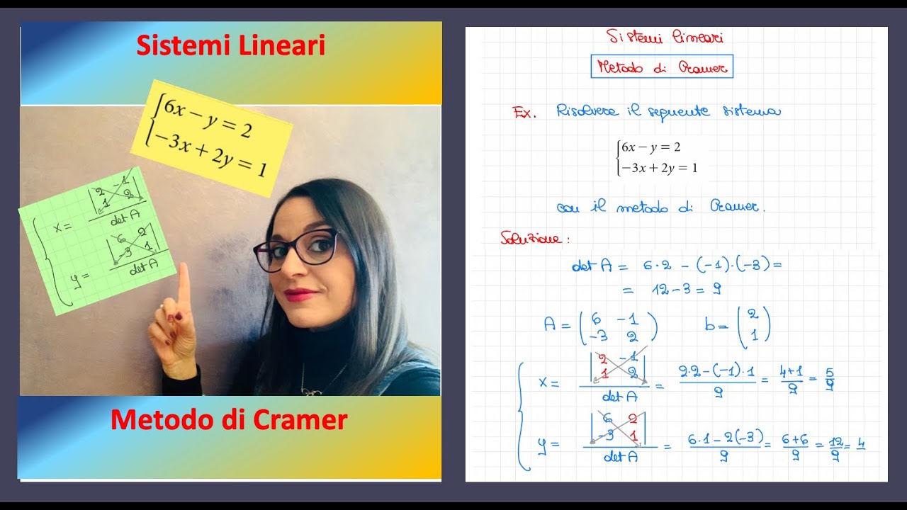 Metodo di Cramer - Sistemi lineari