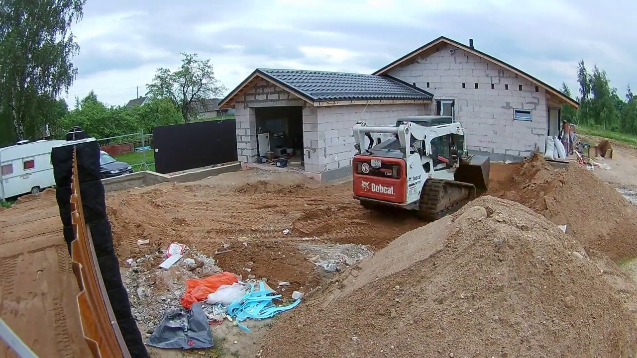Планировка под газон мини погрузчикам Bobcat T750